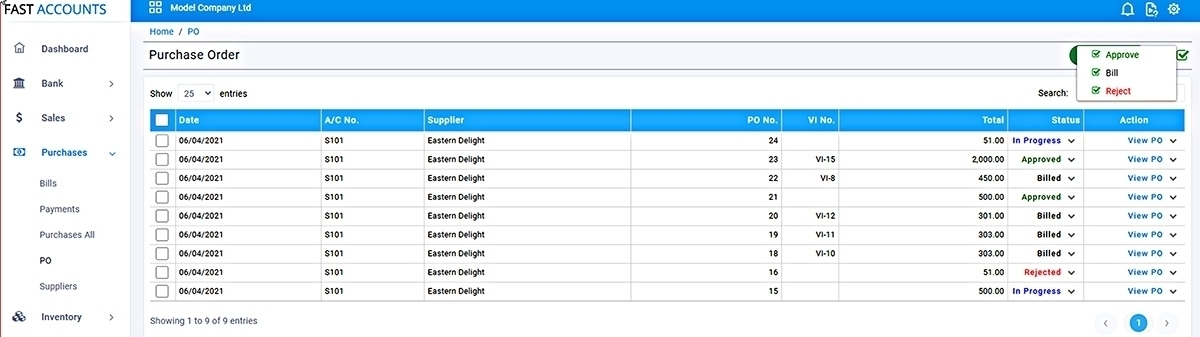 Batch Update of Sale order Status On the Sale Order listing, Select the Sales Orders and from Batch Select the action.