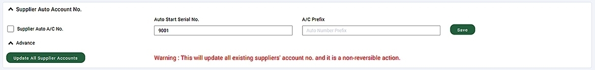 Auto Supplier Account No.