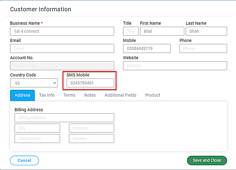 SMS Templates