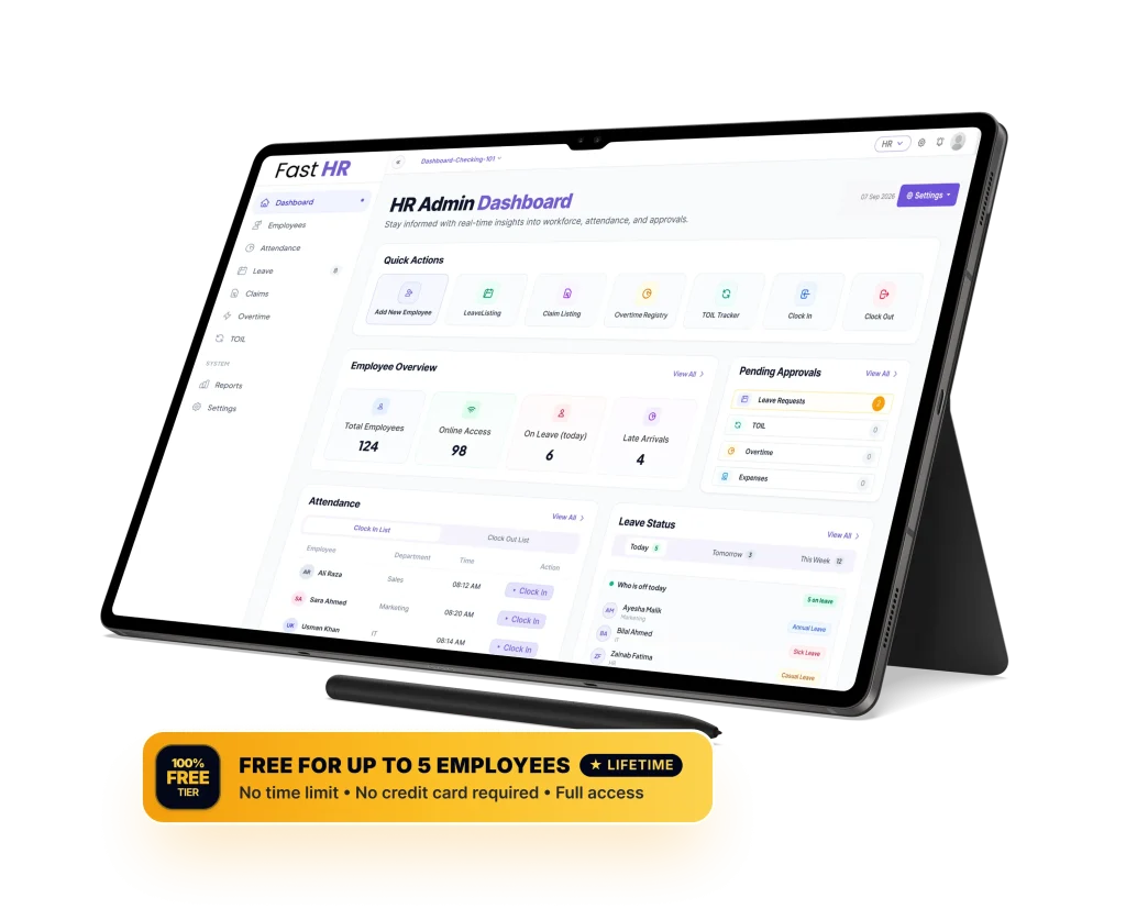 FastHR dashboard image